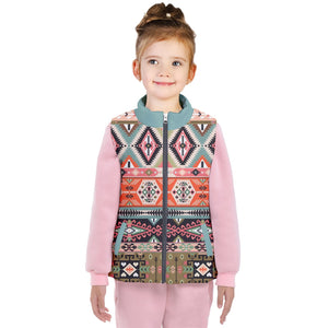 Pink Aztec Puffer Vest Kids