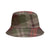 Maroon Plaid Solid Inside Out Bucket Hat