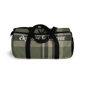 Military Green Pom Head Duffle Bag