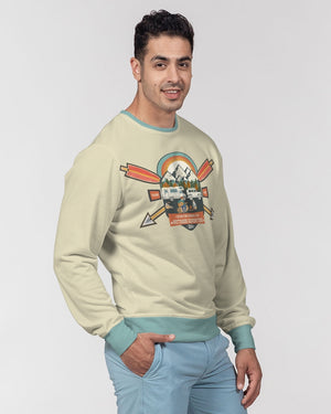 Pink Aztec Lumberjack Sweatshirt Classic French Terry Crewneck Pullover (Mens)